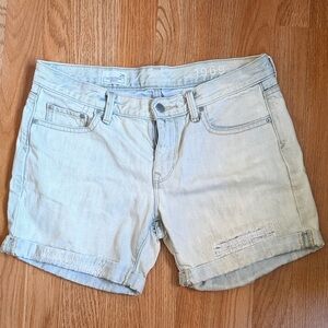 GAP Pale Blue Cuffed Denim Jean Shorts
